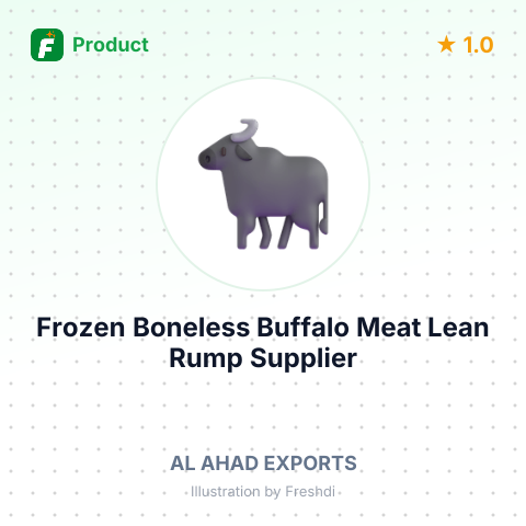 Frozen Boneless Buffalo Meat, Lean Rump (Rumpsteak) – summary card, no photo uploaded yet