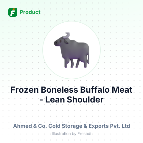 Frozen Boneless Buffalo Meat - Lean Shoulder (Blade) – summary card, no photo uploaded yet
