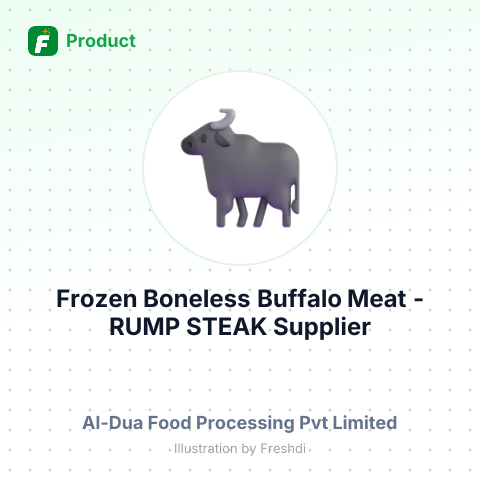 Frozen Boneless Buffalo Meat - RUMP STEAK – summary card, no photo uploaded yet