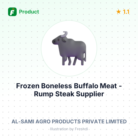 Frozen Boneless Buffalo Meat - Rump Steak – summary card, no photo uploaded yet