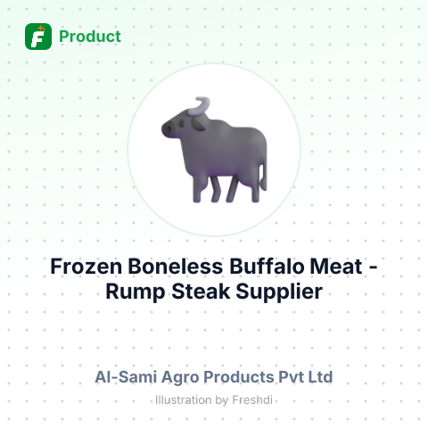 Frozen Boneless Buffalo Meat - Rump Steak – summary card, no photo uploaded yet