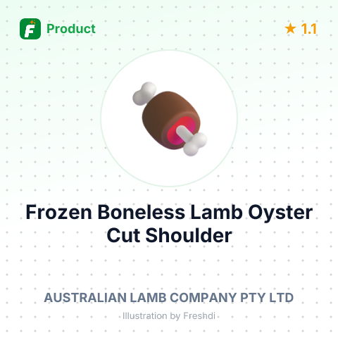Frozen Boneless Lamb Oyster Cut Shoulder – summary card, no photo uploaded yet