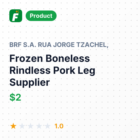 Frozen Boneless Rindless Pork Leg – summary card, no photo uploaded yet