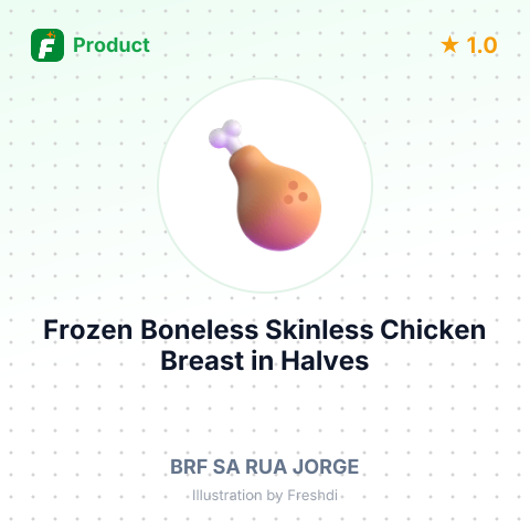 Frozen Boneless Skinless Chicken Breast in Halves – summary card, no photo uploaded yet