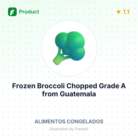 Frozen Broccoli Chopped Grade A – summary card, no photo uploaded yet