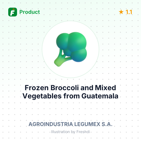 Frozen Broccoli and Mixed Vegetables – product summary card, no photo uploaded yet