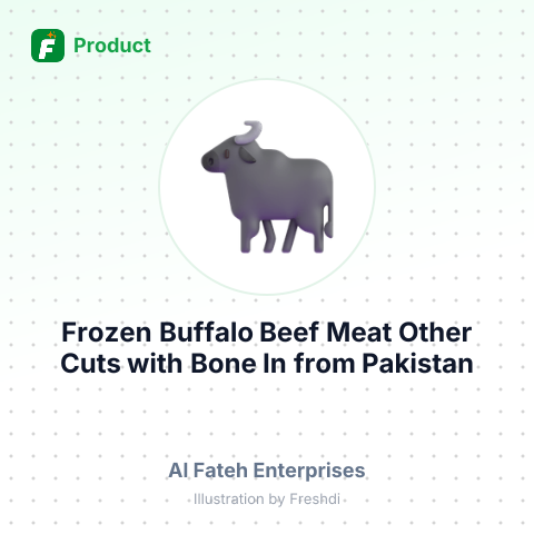 Frozen Buffalo Beef Meat Other Cuts with Bone In – summary card, no photo uploaded yet