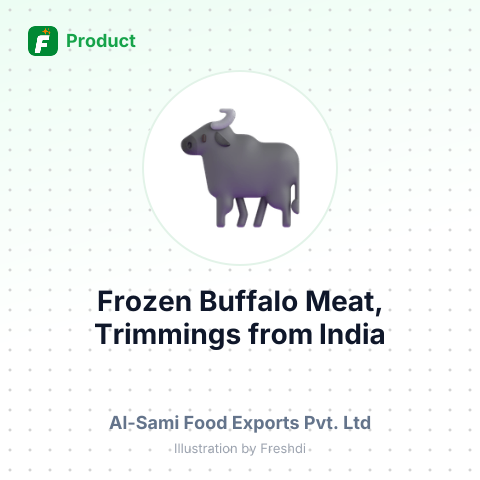 Frozen Buffalo Meat, Trimmings – summary card, no photo uploaded yet