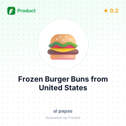 Frozen Burger Buns – summary card, no photo uploaded yet
