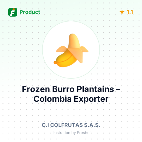 Frozen Burro Plantains – product summary card, no photo uploaded yet