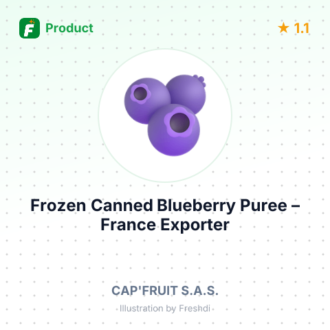Frozen Canned Blueberry Puree – summary card, no photo uploaded yet
