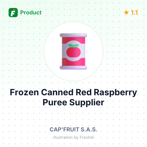 Frozen Canned Red Raspberry Puree – summary card, no photo uploaded yet