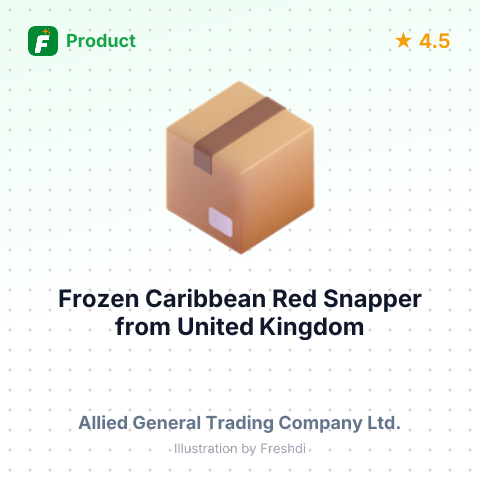 Frozen Caribbean Red Snapper – summary card, no photo uploaded yet