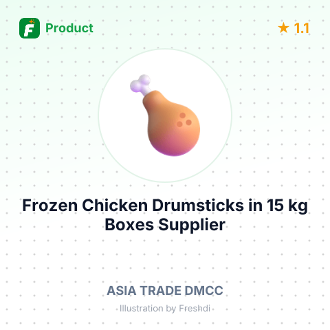 Frozen Chicken Drumsticks in 15 kg Boxes – summary card, no photo uploaded yet