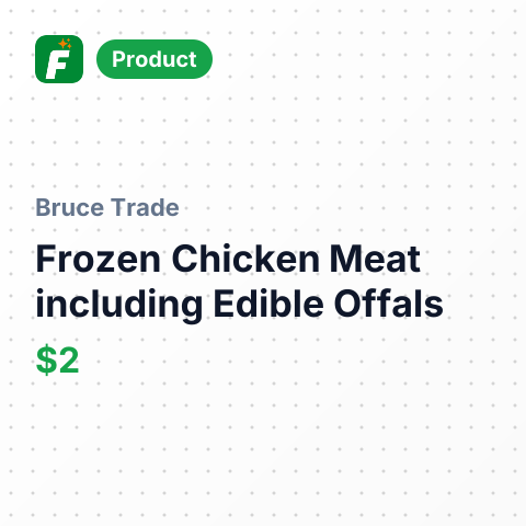 Frozen Chicken Meat including Edible Offals – summary card, no photo uploaded yet
