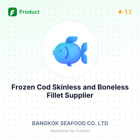 Frozen Cod Skinless and Boneless Fillet – summary card, no photo uploaded yet
