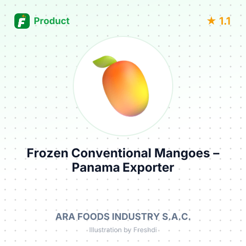 Frozen Conventional Mangoes – product summary card, no photo uploaded yet