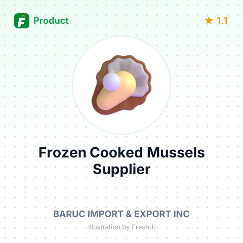 Frozen Cooked Mussels – summary card, no photo uploaded yet