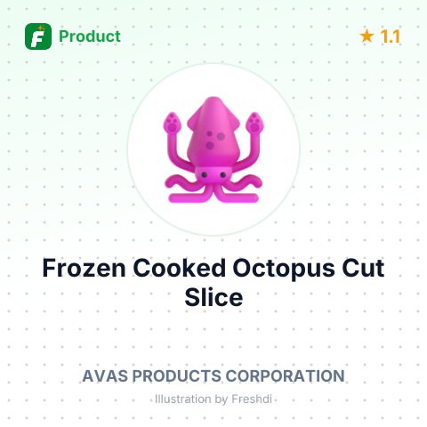 Frozen Cooked Octopus Cut Slice – summary card, no photo uploaded yet
