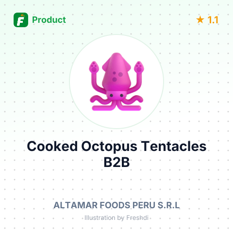 Frozen Cooked Octopus Tentacles IVP – summary card, no photo uploaded yet