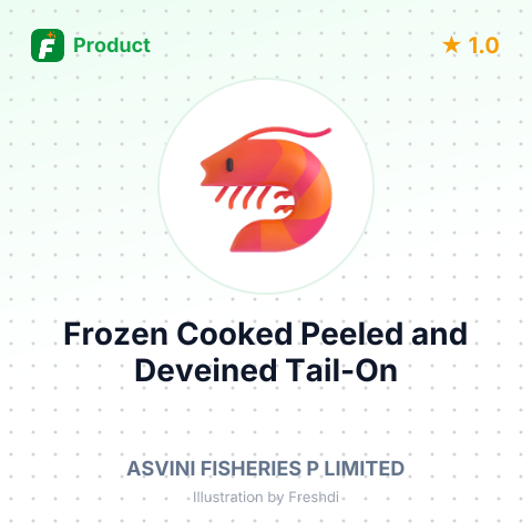 Frozen Cooked Peeled and Deveined Tail-On Vannamei White Shrimps IQF - Publix Brand – summary card, no photo uploaded yet