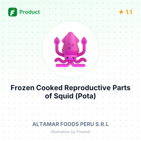 Frozen Cooked Reproductive Parts of Squid (Pota) – summary card, no photo uploaded yet