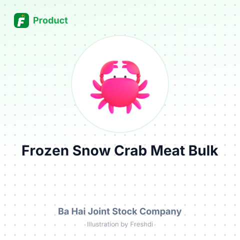 Frozen Cooked Snow Crab Meat in Shell Cups – summary card, no photo uploaded yet
