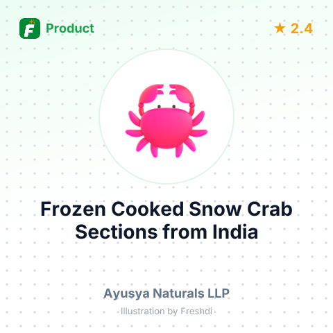 Frozen Cooked Snow Crab Sections – summary card, no photo uploaded yet