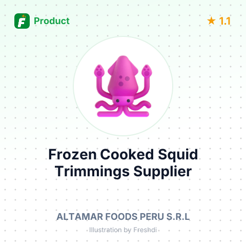 Frozen Cooked Squid Trimmings – summary card, no photo uploaded yet