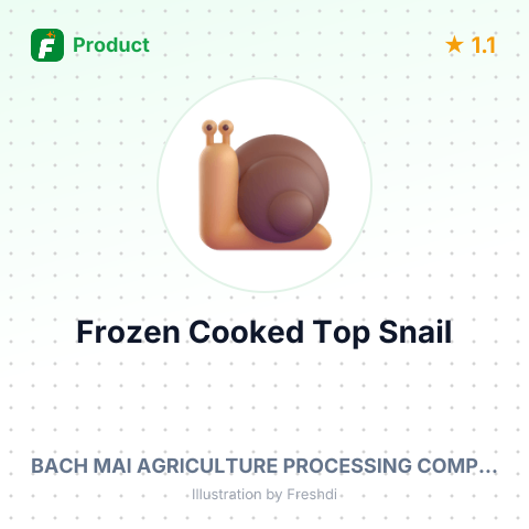 Frozen Cooked Top Snail – summary card, no photo uploaded yet