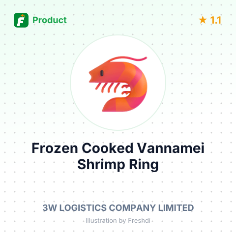 Frozen Cooked Vannamei Shrimp Ring – summary card, no photo uploaded yet