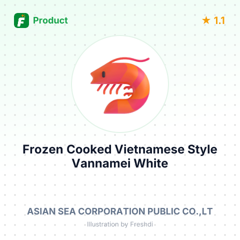 Frozen Cooked Vietnamese Style Vannamei White Shrimp Roll – summary card, no photo uploaded yet