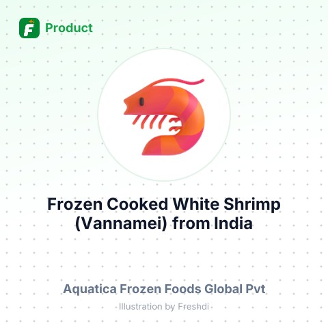 Frozen Cooked White Shrimp (Vannamei) – summary card, no photo uploaded yet