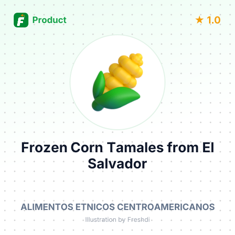 Frozen Corn Tamales – product summary card, no photo uploaded yet