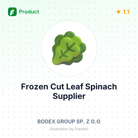 Frozen Cut Leaf Spinach – summary card, no photo uploaded yet