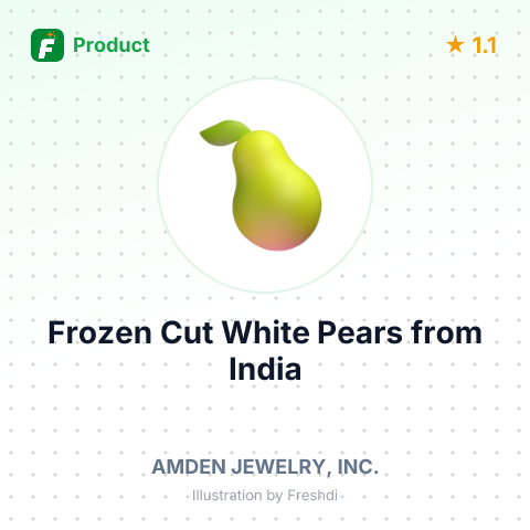 Frozen Cut White Pears – summary card, no photo uploaded yet