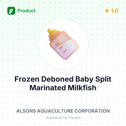 Frozen Deboned Baby Split Marinated Milkfish – summary card, no photo uploaded yet