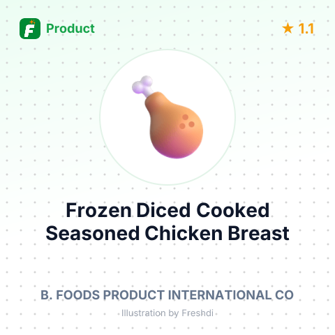 Frozen Diced Cooked Seasoned Chicken Breast – summary card, no photo uploaded yet