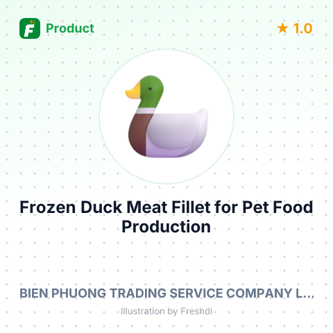 Frozen Duck Meat Fillet for Pet Food Production – summary card, no photo uploaded yet