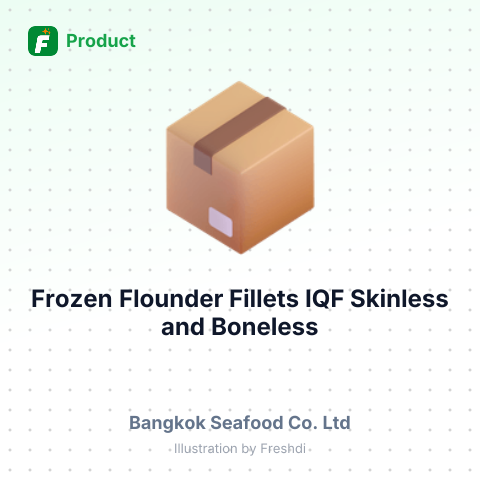 Frozen Flounder Fillets IQF Skinless and Boneless – summary card, no photo uploaded yet