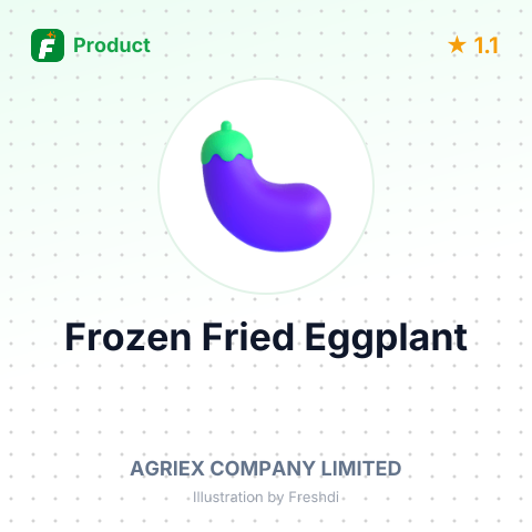 Frozen Fried Eggplant – product summary card, no photo uploaded yet