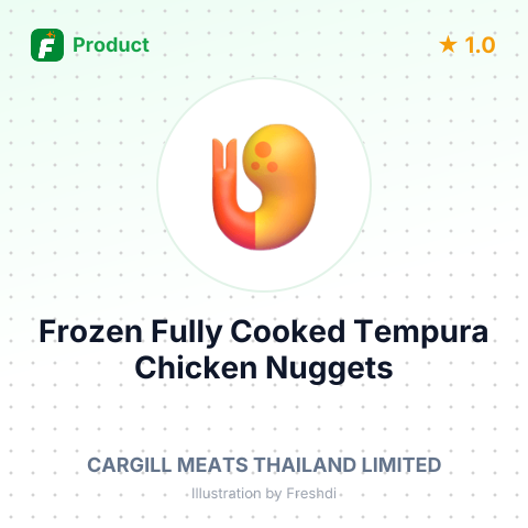 Frozen Fully Cooked Tempura Chicken Nuggets – summary card, no photo uploaded yet