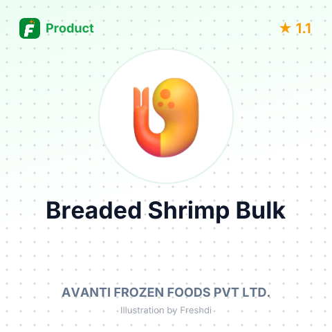 Frozen Garlic Breaded Peeled and Deveined Tail On Vannamei Shrimps IQF (Pre-Fried) – summary card, no photo uploaded yet