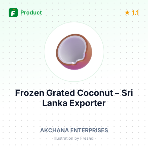 Frozen Grated Coconut – summary card, no photo uploaded yet