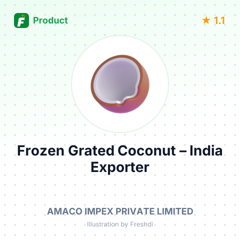 Frozen Grated Coconut – summary card, no photo uploaded yet