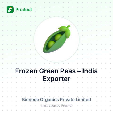Frozen Green Peas – product summary card, no photo uploaded yet