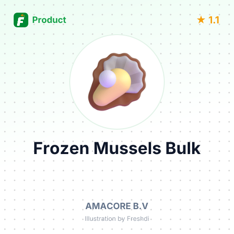 Frozen Greenshell Halfshell Mussels, Size M – summary card, no photo uploaded yet
