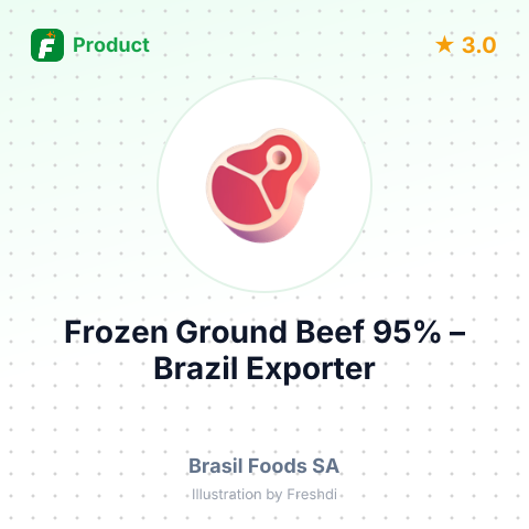 Frozen Ground Beef 95% – summary card, no photo uploaded yet