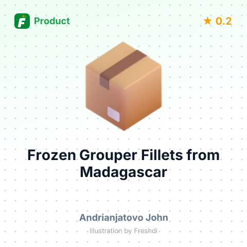 Frozen Grouper Fillets – summary card, no photo uploaded yet
