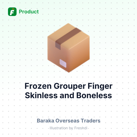 Frozen Grouper Finger Skinless and Boneless – summary card, no photo uploaded yet